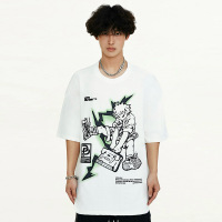 Anime cartoon line print short sleeves 2