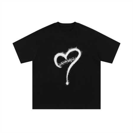 love embroidered short sleeve t-shirt 3