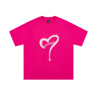 love embroidered short sleeve t-shirt 3