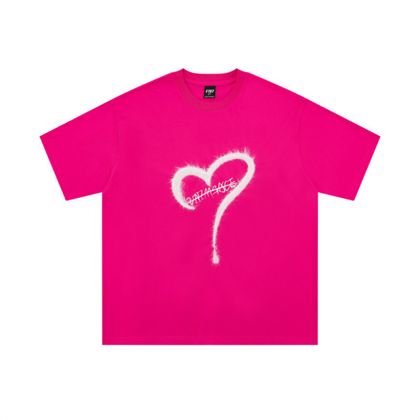love embroidered short sleeve t-shirt 3