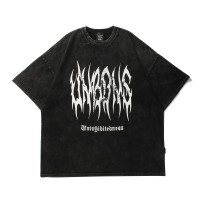 Dark style abstract print short-sleeved T-shirt 4