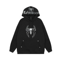 Dark spider three-dimensional print hooded sweatshirt 41