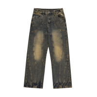 Trendy brand personalized wide leg denim trousers 31