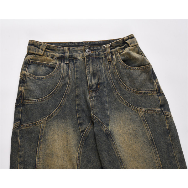 Trendy brand personalized wide leg denim trousers 31