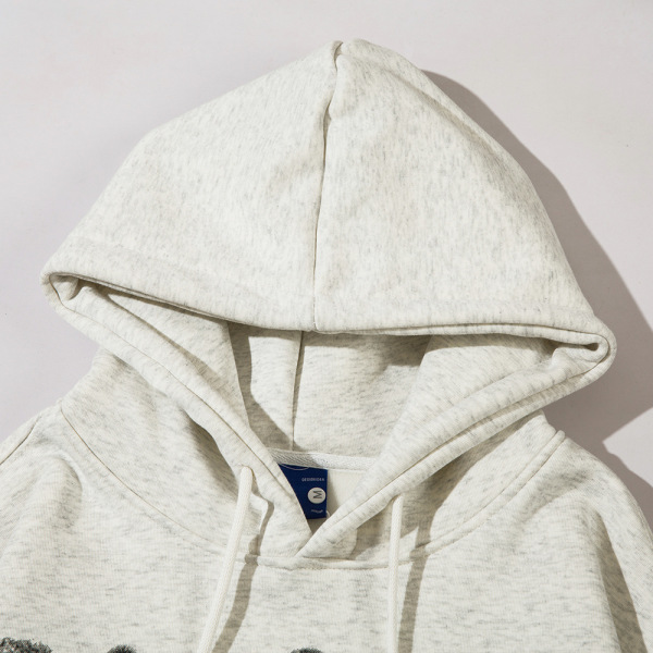 Dark blurred letter print hooded sweatshirt 42