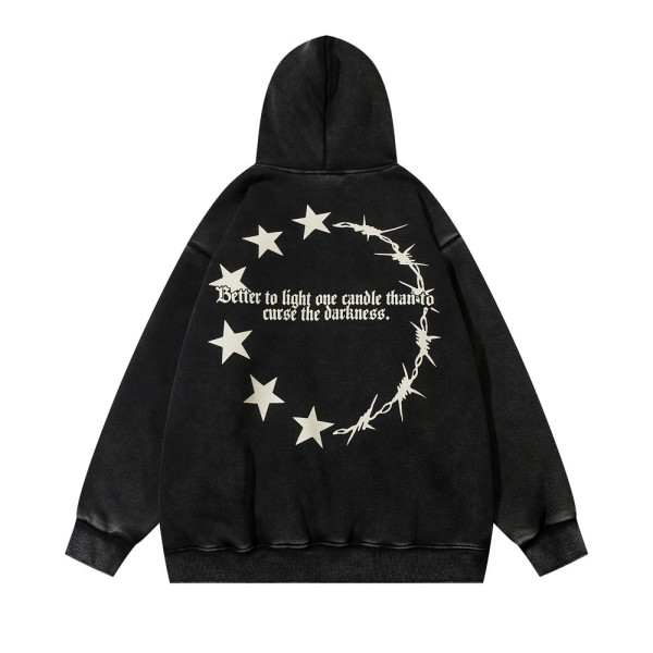 Trendy high street anime cartoon print hooded sweatshirt 43